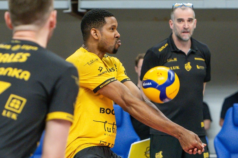 Siatkarz Bogdanki LUK Lublin Wilfredo Leon podczas meczu z Aluron CMC Wartą Zawiercie /Wojtek Jargiło /PAP