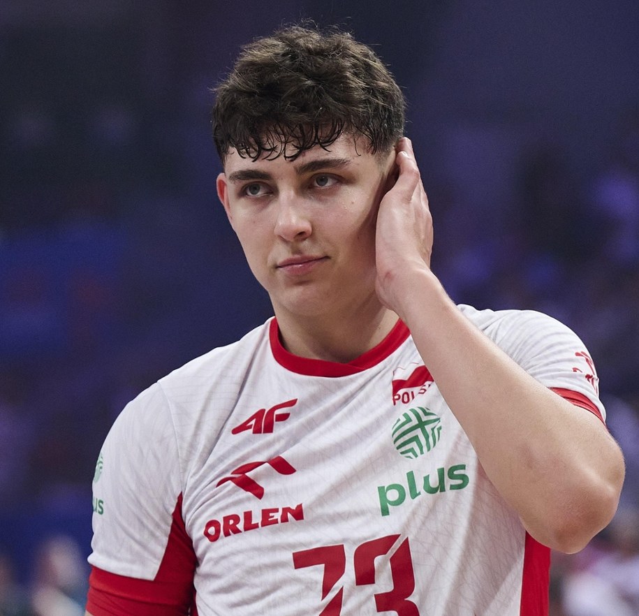Siatkarz reprezentacji Polski Jakub Nowak /Adam Warżawa /PAP