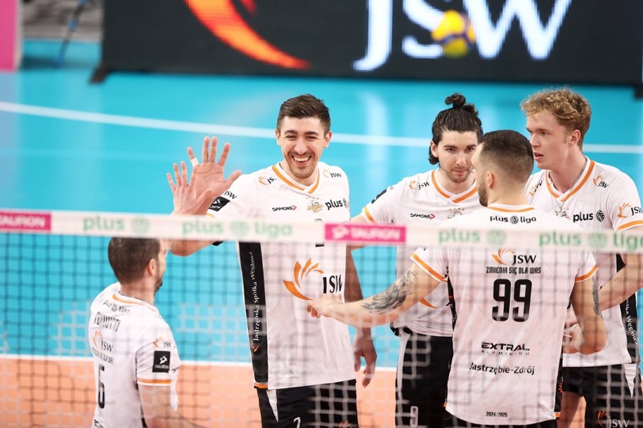 Siatkarze JSW Jastrzębskiego Węgla /Jarek Praszkiewicz /PAP