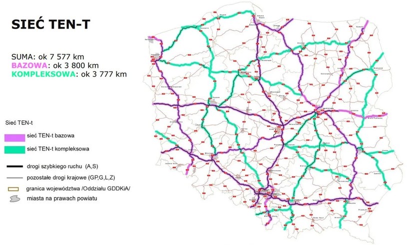 Sieć dróg TEN-T w Polsce