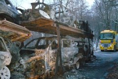 Siedem aut marki BMW spłonęło na lawecie