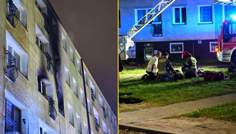 Siedem osób, w tym dwoje dzieci wciąż przebywa w szpitalach po wczorajszym pożarze w bloku w Koszalinie. /Piotr Kowala /PAP
