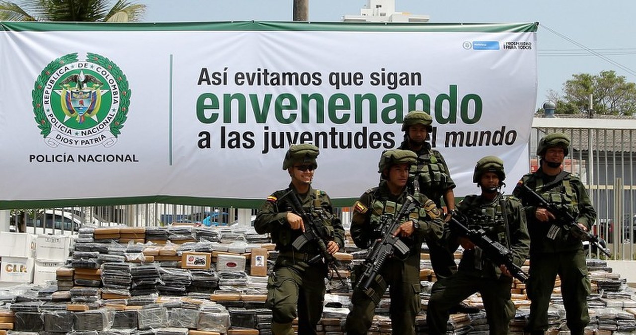 Siedem ton kokainy przechwyciła kolumbijska policja