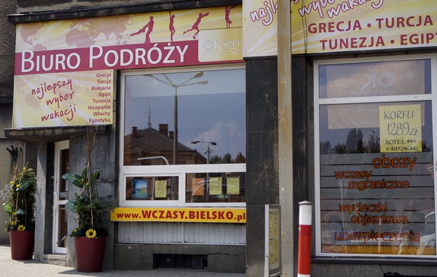 Siedziba biura podróży OK Services Travel w Bielsku-Białej /Andrzej Grygiel /PAP