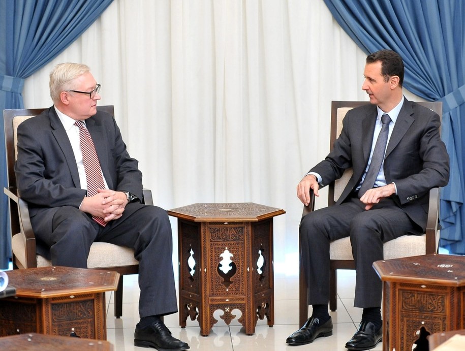 Siergiej Riabkow i Baszar el-Asad /SANA /PAP/EPA