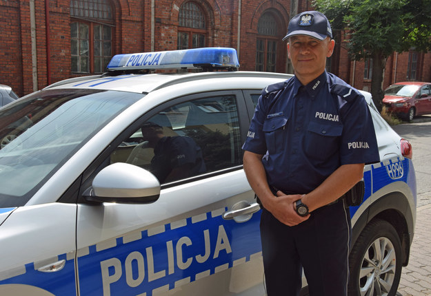 Sierż. Paweł Nietrzebka, który uratował tonącego w Turcji /Policja Mazowiecka  /