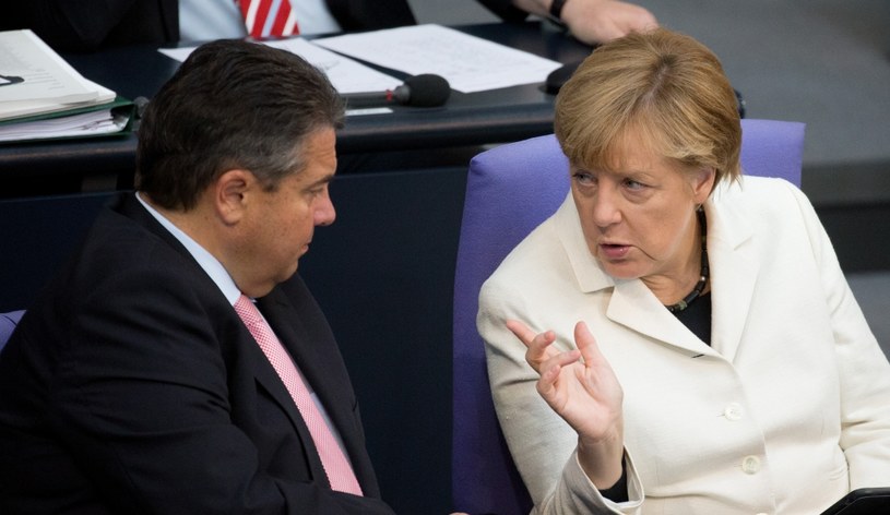 Sigmar Gabriel i Angela Merkel /AFP