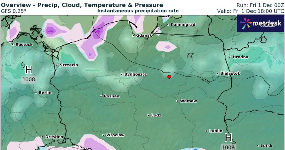 Silne śnieżyce prognozowane są przede wszystkim na południu kraju. Będą miały miejsce również w weekend /wxcharts /