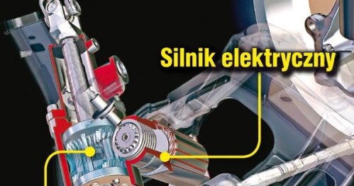 Silnik elektryczny poprzez przekładnię planetarną zmienia przełożenie układu. /Motor