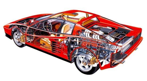 Silnik Testarossy to w tej chwili najbardziej skomplikowana jednostka tłokowa na świecie. /Ferrari