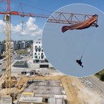 wypadek Silny wiatr i chwile grozy. Paralotniarz uwięziony 60 metrów nad ziemią