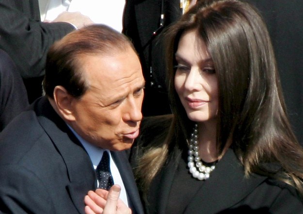 Silvio Berlusconi i jego druga żona Veronica Lario /DANILO SCHIAVELLA /PAP/EPA