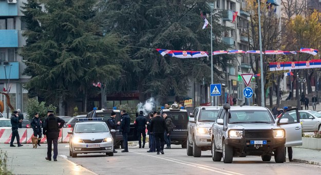 Siły bezpieczeństwa w Mitrowicy na północy Kosowa /AA/ABACA /PAP/Abaca