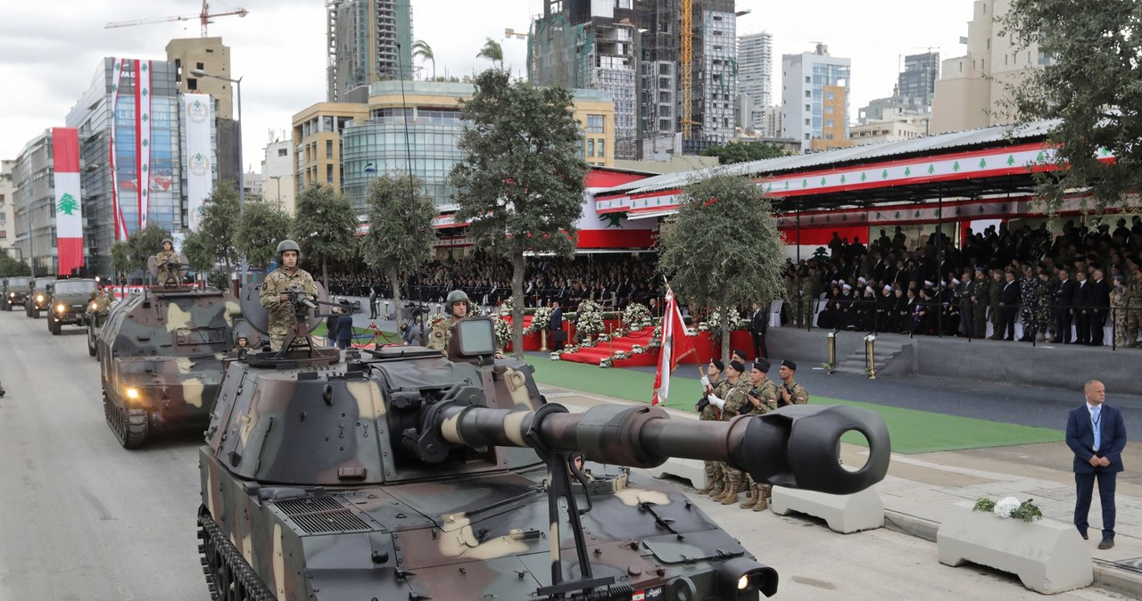 Siły lądowe armii Libanu posiadają także armatohaubice M109 /ANWAR AMRO / AFP /AFP