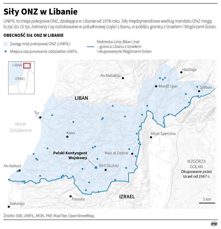 Siły ONZ w Libanie /Adam Ziemienowicz /PAP