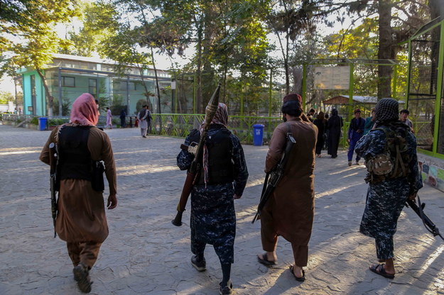 Siły talibów patrolują zoo i park rozrywki w Kabulu w Afganistanie /STRINGER /PAP/EPA