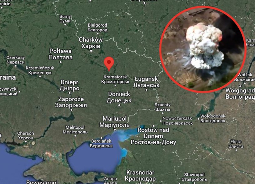 Siły ukraińskie zaatakowały rosyjską bazę wojskową /Google Maps /Zrzut ekranu /domena publiczna