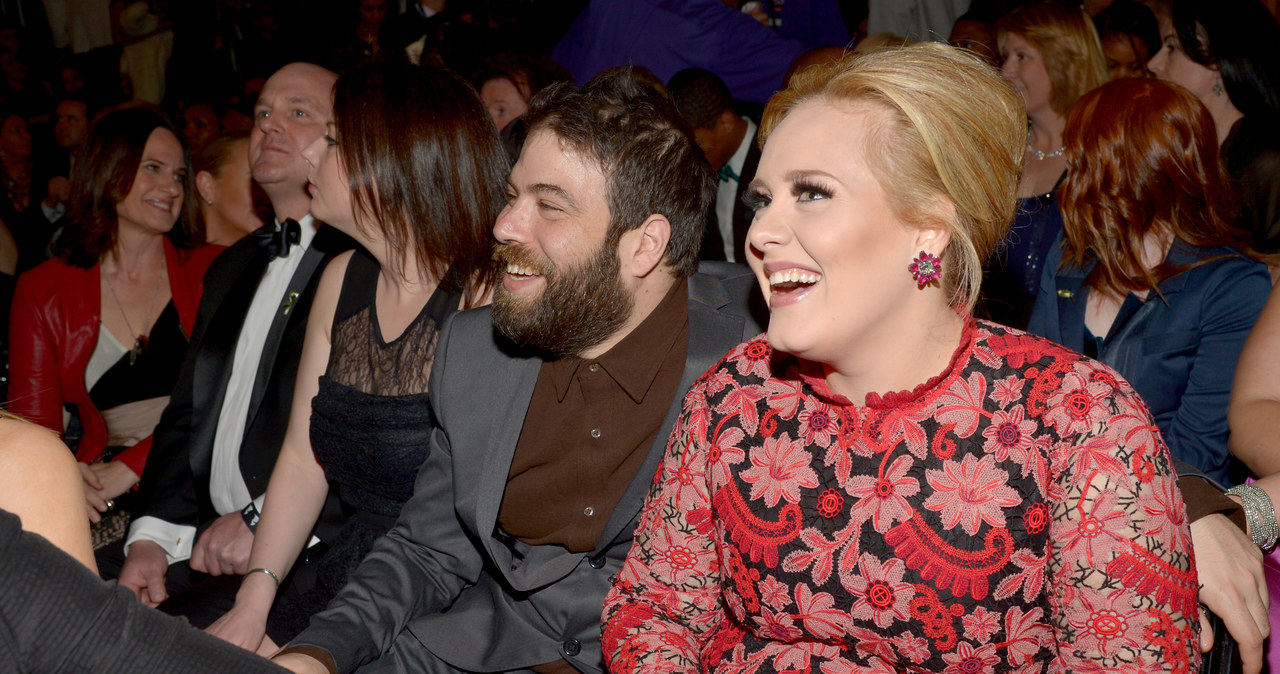 Simon Konecki i Adele w 2013 r. podczas ceremoni Grammy /Lester Cohen/WireImage /Getty Images