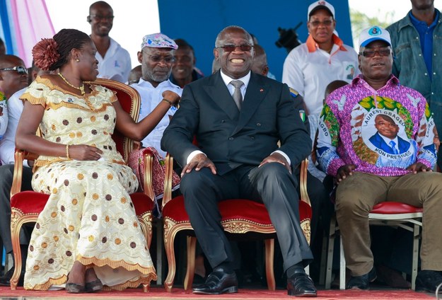 Simone Gbagbo razem z mężem, byłym prezydentem kraju / 	NIC BOTHMA    /PAP/EPA