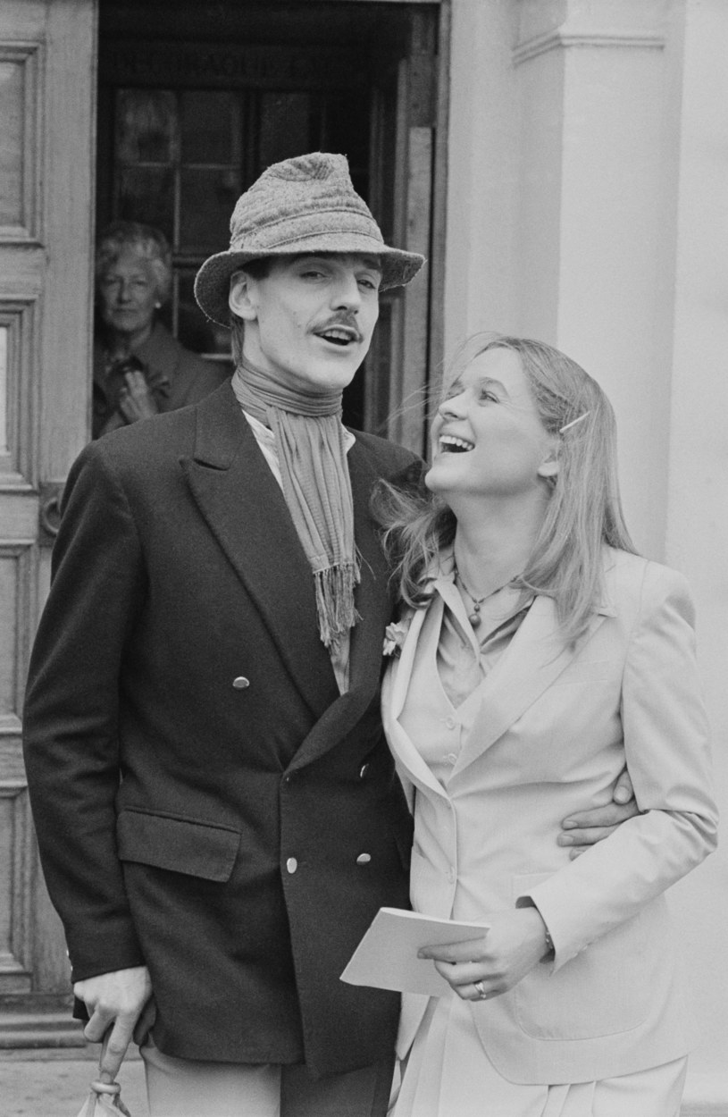 Sinéad Cusack i Jeremy Irons w dniu ślubu, 28 marca 1978 roku /Evening Standard/Hulton Archive /Getty Images