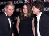 Sir Mick Jagger z córką Elizabeth i księciem Karolem /poboczem.pl