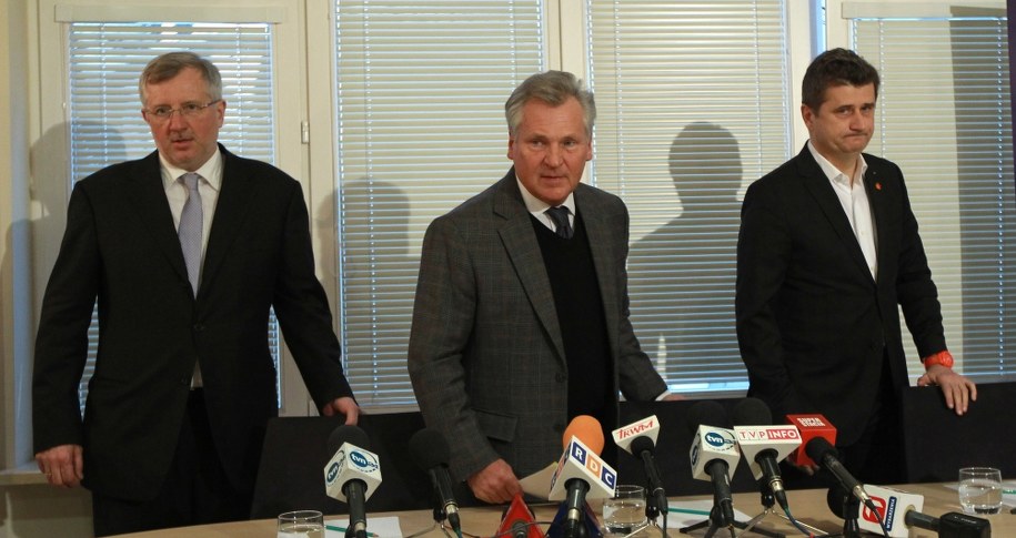 Siwiec, kwaśniewski i Palikot zapowiadają współpracę /Radek Pietruszka /PAP