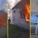 "Skacz, po prostu skacz". Dom płonął, 8-latek znalazł się w potrzasku