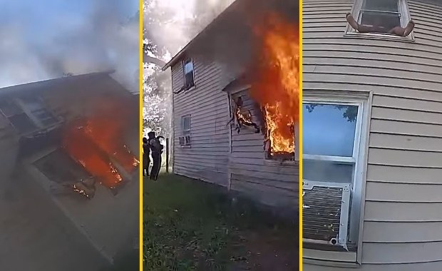 "Skacz, po prostu skacz". Dom płonął, 8-latek znalazł się w potrzasku