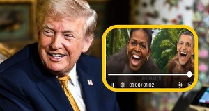 Skandaliczny wpis Trumpa. Obama i jego żona jako małpy