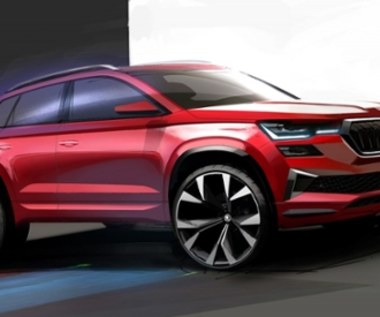 Skoda Karoq po face liftingu na pierwszych szkicach