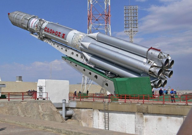 Skonstruowany w latach 60. Proton jest największą seryjnie produkowaną rosyjską rakietą nośną /Oleg Urusov /PAP/EPA