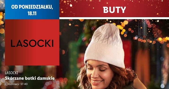 Skórzane czarne botki Lasockiego w Lidlu /Lidl /INTERIA.PL