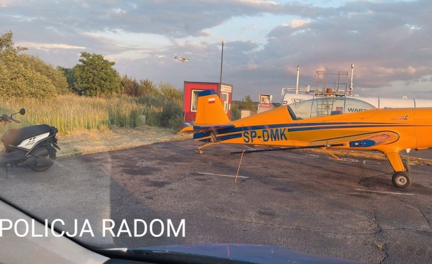 Skuter wjechał w samolot na lotnisku Aeroklubu Radomskiego