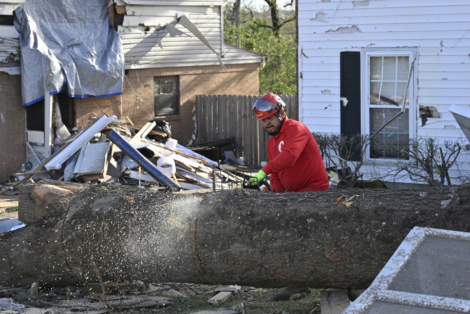 Skutki tornado w USA /AA/ABACA /PAP