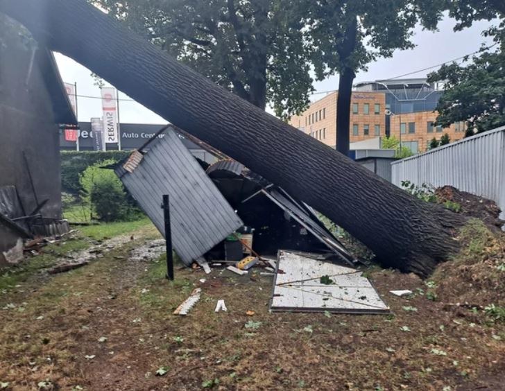 Skutki wczorajszej nawałnicy w Tychach /Gorąca Linia RMF FM