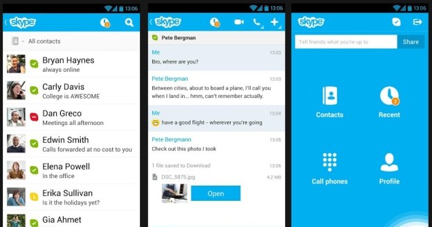 Skype na Androida /materiały prasowe