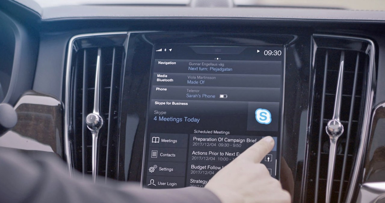 Skype w Volvo S90 /Informacja prasowa