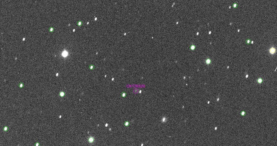 Słaby ślad komety C/2017 K2 (PANSTARRS) /materiały prasowe