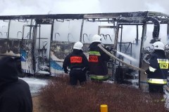 Śląskie: Autobus stanął w ogniu