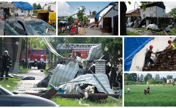 Śląskie: Trąba powietrzna nad Kaniowem. "Pobojowisko"
