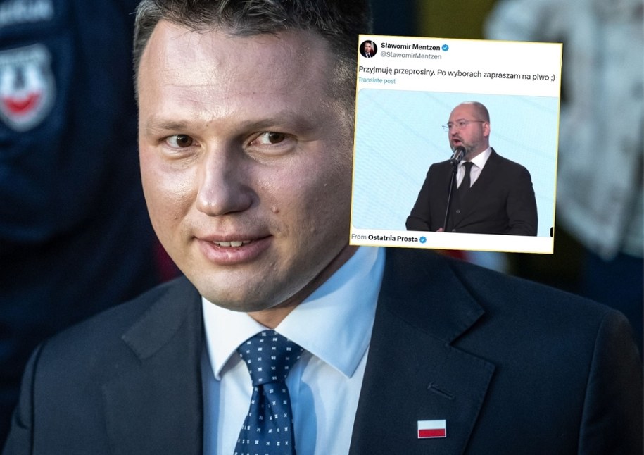 Sławomir Mentzen przyjął przeprosiny Adama Bielana /Tytus Żmijewski /PAP