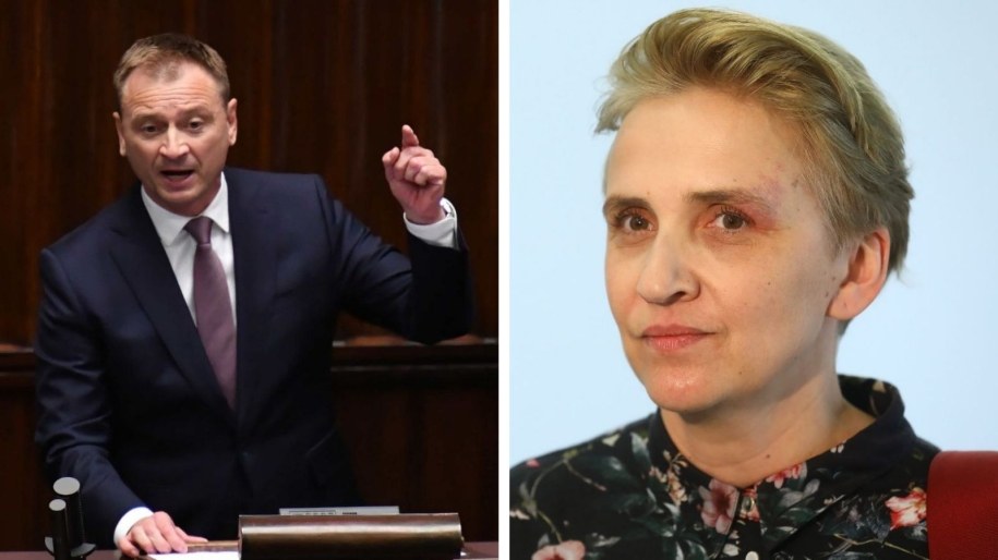 Sławomir Nitras i Joanna Scheuring-Wielgus /Rafał Guz/Piotr Nowak /PAP