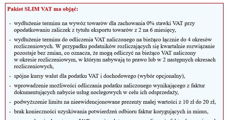 SLIM VAT uproszcza podatki /Gazeta Podatkowa