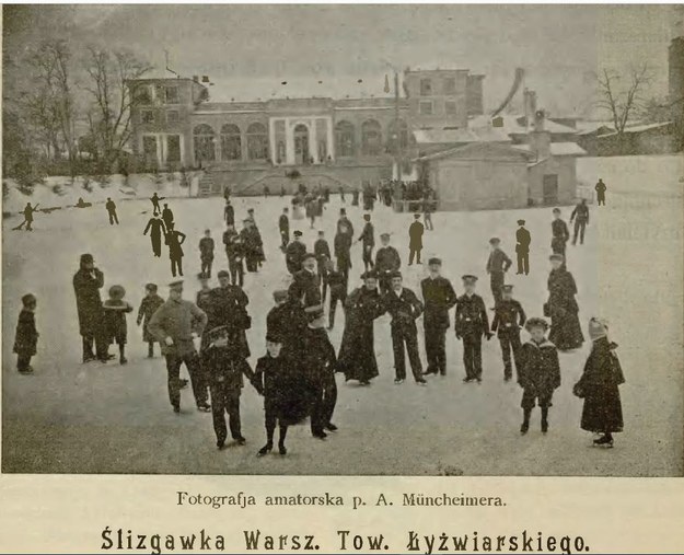 Ślizgawka Warszawskiego Towarzystwa Łyżwiarskiego w 1901 roku /A Muncheimer /Materiały prasowe