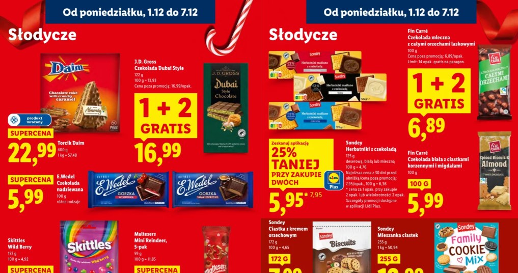 Słodkie promocje w Lidlu od 1 do 7 grudnia – czekolady 1+2 gratis! /Lidl /INTERIA.PL
