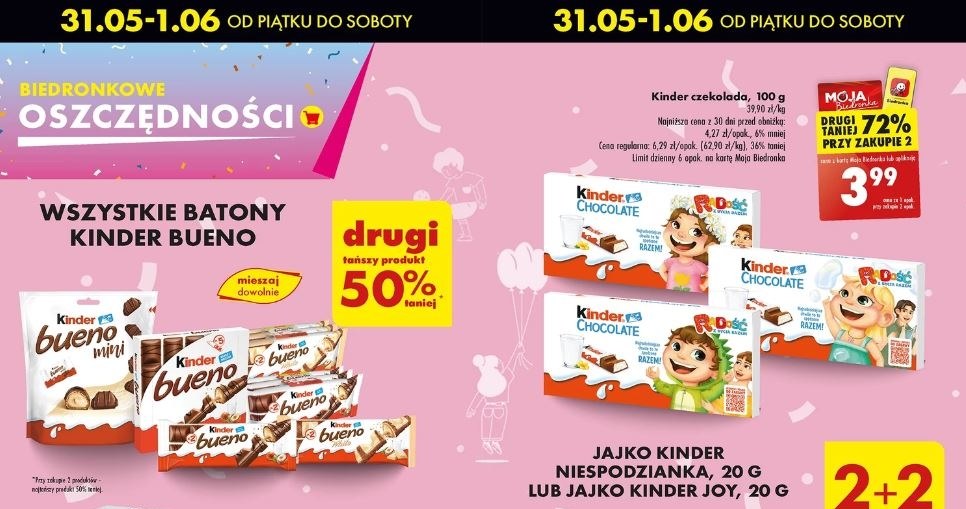 Słodycze Kinder za darmo w Biedronce! /Biedronka /INTERIA.PL