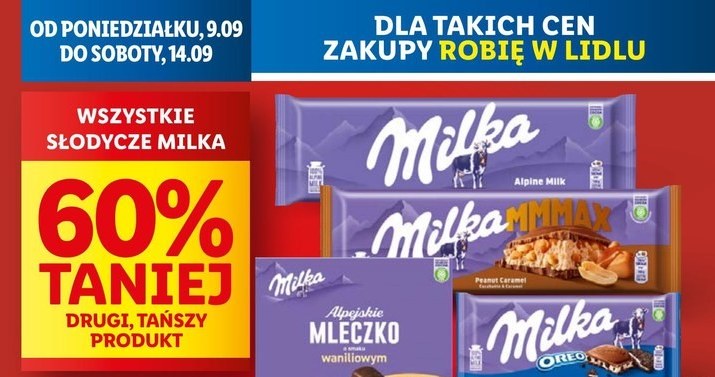 Słodycze Milka 60% taniej /Lidl /INTERIA.PL