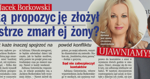 Słowa Adriany Gotowieckiej cytuje tygodnik "Życie na gorąco" /Życie na gorąco