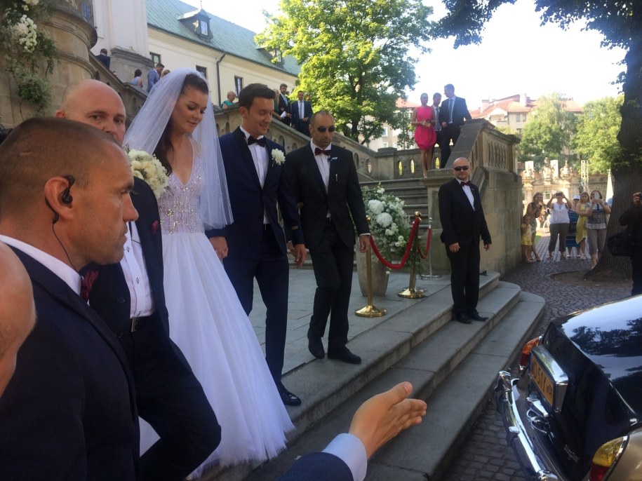 Ślub Agnieszki Radwańskiej i Dawida Celta w Krakowie. /Paweł Pawłowski /RMF FM