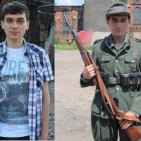 Bartosz w stroju niemieckiego żołnierza